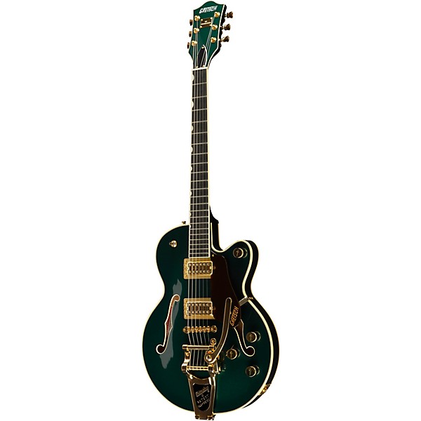 Gretsch Guitars G6659TG Players Edition Broadkaster Jr. Center Block Single-Cut With String-Thru Bigsby and Gold Hardware ...