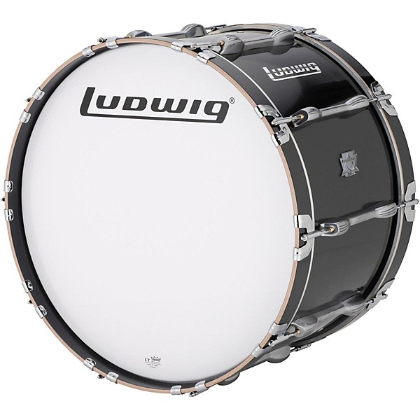 Ludwig Ultimate Marching Bass Drum - Black 24 in.