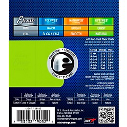 Elixir Electric Guitar Strings With OPTIWEB Coating, Light (.010-.046)