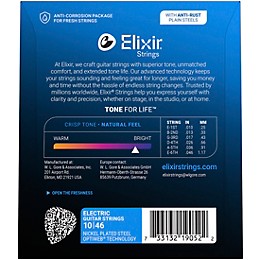 Elixir Electric Guitar Strings With OPTIWEB Coating, Light (.010-.046)