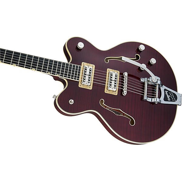 Gretsch Guitars G6609TFM Players Edition Broadkaster Center Block Electric Guitar With String-Thru Bigsby and Flame Maple ...