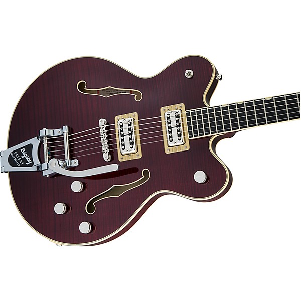Gretsch Guitars G6609TFM Players Edition Broadkaster Center Block Electric Guitar With String-Thru Bigsby and Flame Maple ...