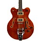 Gretsch Guitars G6609TFM Players Edition Broadkaster Center Block Electric Guitar With String-Thru Bigsby and Flame Maple Bourbon Stain thumbnail