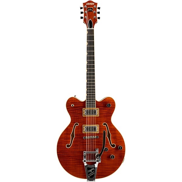 Gretsch Guitars G6609TFM Players Edition Broadkaster Center Block Electric Guitar With String-Thru Bigsby and Flame Maple ...