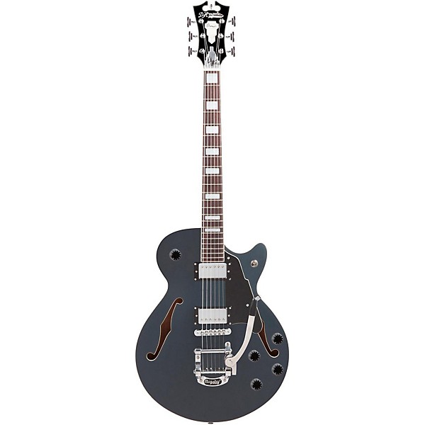 Clearance D'Angelico Premier Series Bob Weir SS Semi-Hollowbody Electric Guitar with Bigsby B-50 Ebony