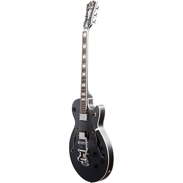 Clearance D'Angelico Premier Series Bob Weir SS Semi-Hollowbody Electric Guitar with Bigsby B-50 Ebony