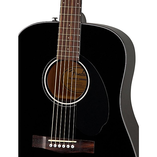 Fender Classic Design Series CD-60S Dreadnought Acoustic Guitar Black