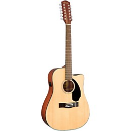 Fender Classic Design Series CD-60SCE-12 Cutaway Dreadnought 12-String Acoustic-Electric Guitar Natural