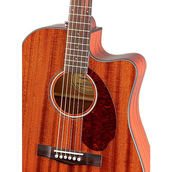 Fender Classic Design Series CD-140SCE Mahogany Cutaway Dreadnought Acoustic-Electric Guitar Natural