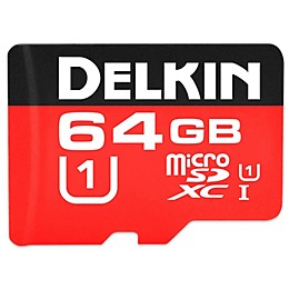 Delkin 64GB microSDXC 500X UHS-I (U1) Memory Card