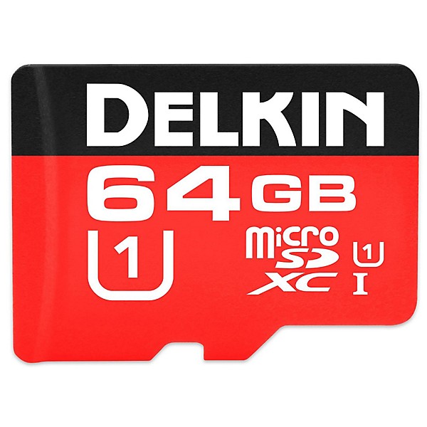 Delkin 64GB microSDXC 500X UHS-I (U1) Memory Card
