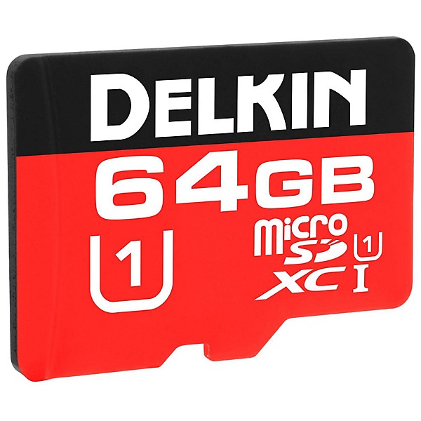 Delkin 64GB microSDXC 500X UHS-I (U1) Memory Card