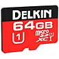 Delkin 64GB microSDXC 500X UHS-I (U1) Memory Card