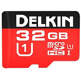 Delkin 32GB microSDHC 500X UHS-I (U1) Memory Card