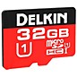 Delkin 32GB microSDHC 500X UHS-I (U1) Memory Card