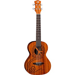 Luna Maluhia Peace Tenor Ukulele Satin Natural