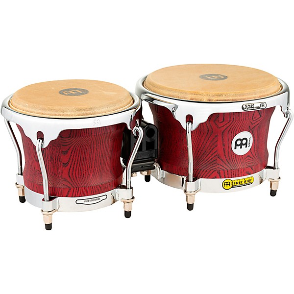 MEINL Woodcraft Bongos 7 and 8.5 in. Vintage Red