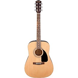 Fender FA-100 Acoustic Guitar with Gig Bag Bundle Natural