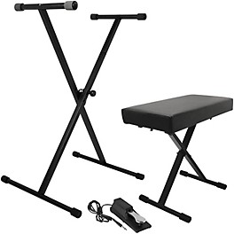 On-Stage KPK6550 Keyboard Stand/Bench Pack With KSP100 Sustain Pedal