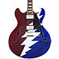 Open Box D'Angelico Premier Series DC Grateful Dead Semi-Hollow Electric Guitar Level 1 Red, White, and Blue Lightning Bolt thumbnail