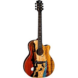 Luna Vista Deer Tropical Wood Acoustic-Electric Guitar Natural