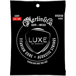 Martin Titanium Core Acoustic Guitar Strings Nickel Wrap Light Tension