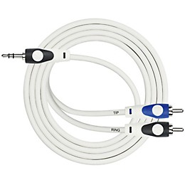 Kirlin LightGear Y-Cable 3.5mm TRS Plug - 2 x RCA Plug (Tip/Ring) 6 ft. White