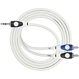 Kirlin LightGear Y-Cable 3.5mm TRS Plug - 2 x RCA Plug (Tip/Ring) 6 ft. White