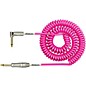Kirlin 22AWG Premium Coil Instrument Cable - Straight to Right Angle - Hot Pink 30 ft. thumbnail