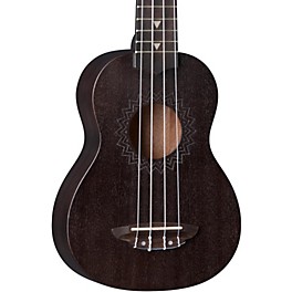 Luna Vintage Mahogany Soprano Ukulele Satin Black