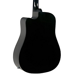 Rogue RA-090 Dreadnought Cutaway Acoustic-Electric Guitar Deluxe Bundle Black