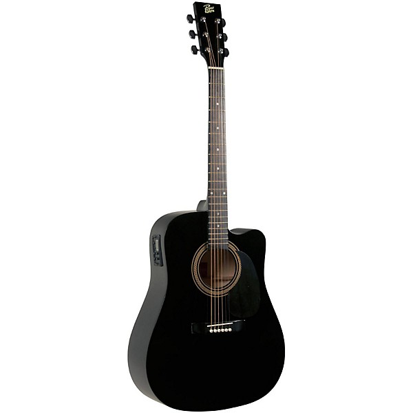 Rogue RA-090 Dreadnought Cutaway Acoustic-Electric Guitar Deluxe Bundle Black