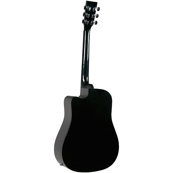 Rogue RA-090 Dreadnought Cutaway Acoustic-Electric Guitar Deluxe Bundle Black