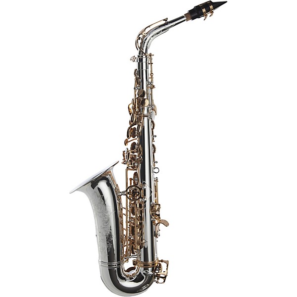 Open Box Sax Dakota SDA-1000 SP Professional Alto Saxophone Level 2 Bright Silver Plate 194744031045