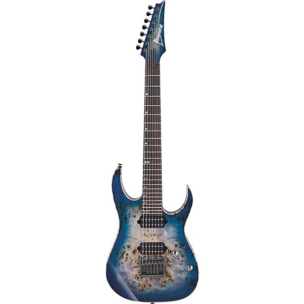 Open Box Ibanez RG Premium 7-string electric guitar Level 2 Cerulean Blue Burst 190839101815