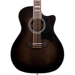 Open Box D'Angelico Excel Fulton 12 String Acoustic Electric Guitar Level 2 Grey Black 888366075579