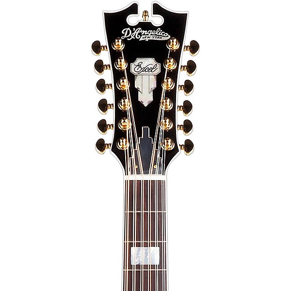 D'Angelico Excel Fulton 12-String Acoustic-Electric Guitar Grey Black