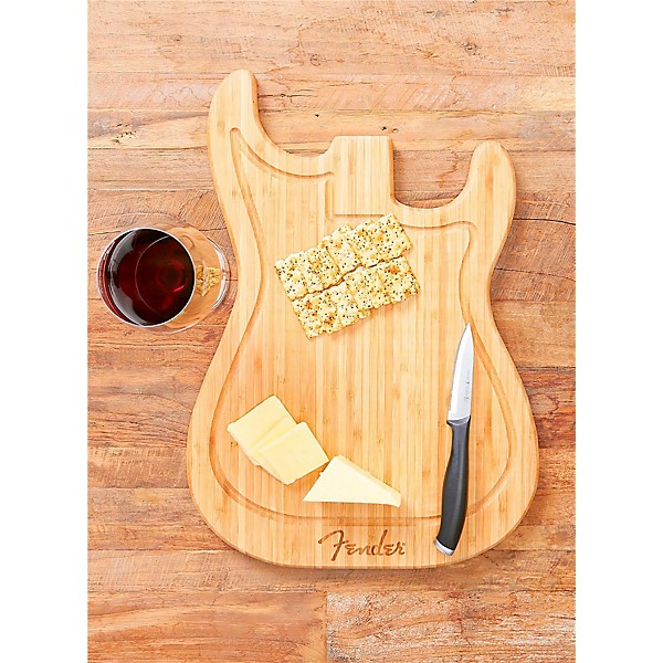 Fender Stratocaster Bamboo Cutting Board