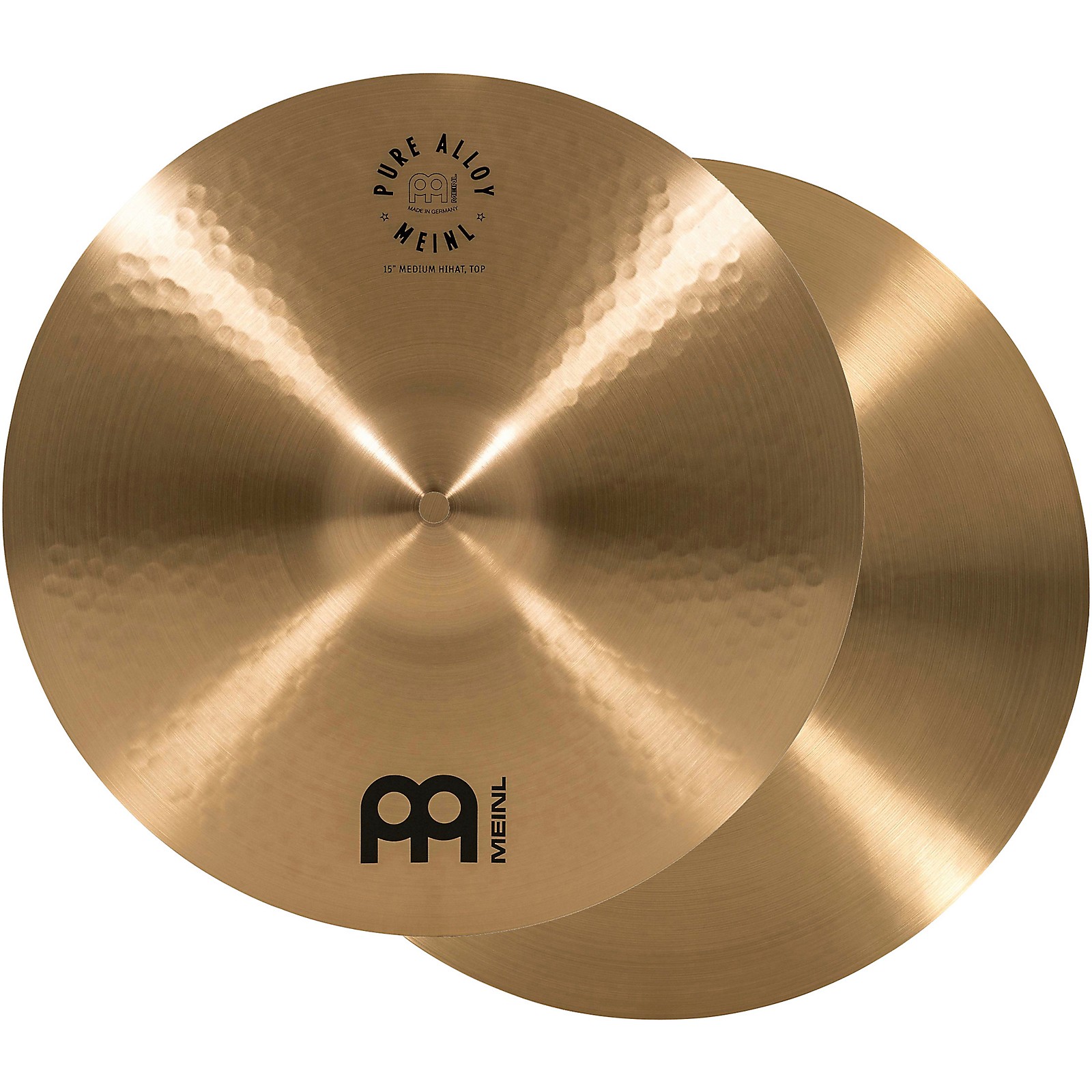 MEINL Pure Alloy Traditional Medium Hi-Hat Cymbal Pair 15 in