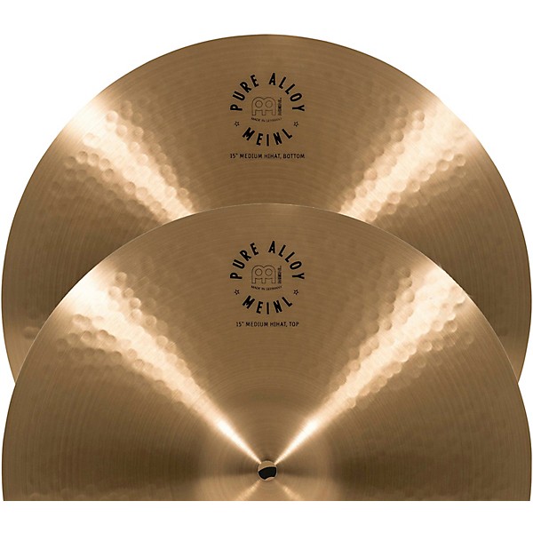 MEINL Pure Alloy Traditional Medium Hi-Hat Cymbal Pair 15 in.