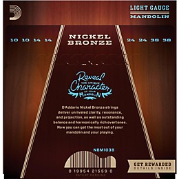 D'Addario NBM1038 Nickel Bronze Light Mandolin Strings (10-38)