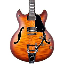 Open Box Schecter Guitar Research Corsair Custom Semi-Hollowbody Electric Guitar with Bigsby Level 2 Vintage Sunburst 190839147929