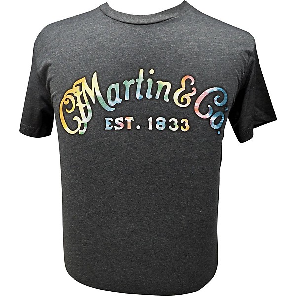 Martin Gray Tie-Dye Logo T-Shirt Large
