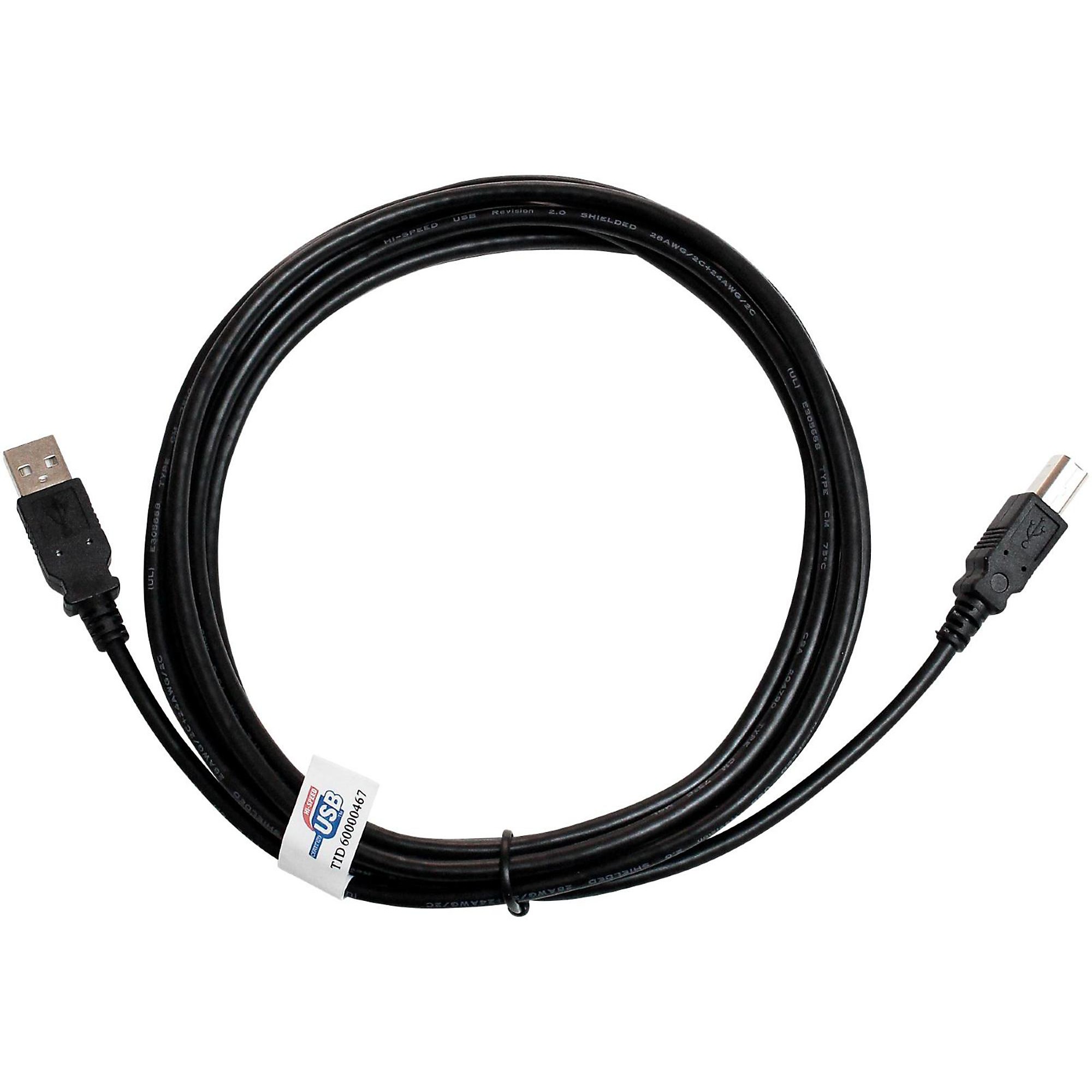 Tera Grand Black USB 2.0 A Male to B Male Cable 10' | Guitar