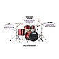 Open Box Yamaha Rydeen 5-Piece Shell Pack With 22" Bass Drum Level 2 Burgundy Glitter 197881210038