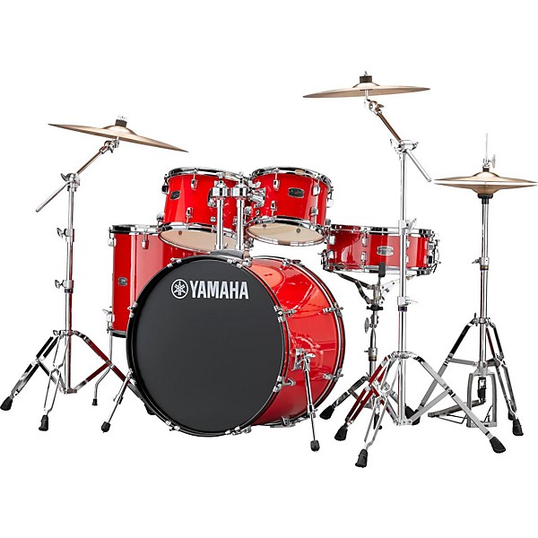 Open Box Yamaha Rydeen 5-Piece Shell Pack with 22 in. Bass Drum Level 2 Hot Red 190839708311