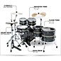 TAMA Starclassic Performer B/B 5-Piece Hyper-Drive Shell Pack Gun Metal Classic Stripe