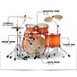 TAMA Superstar Classic 5-Piece Shell Pack With 22" Bass Drum Tangerine Lacquer Burst