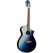 Ibanez Aewc32fm Thinline Acoustic-Electric Guitar Indigo Sunset Fade for sale