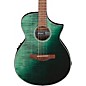 Ibanez AEWC32FM Thinline Acoustic-Electric Guitar Dark Green Sunset Fade thumbnail